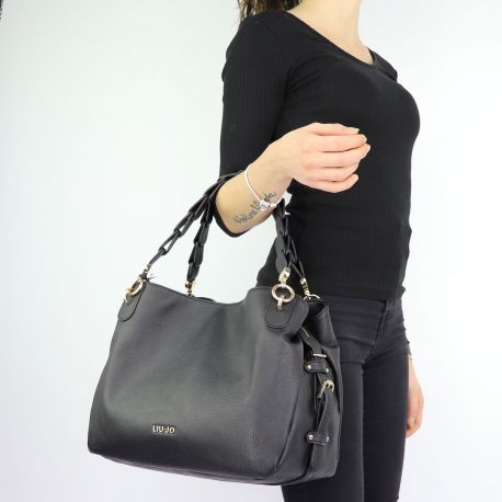 Sac de sac à dos et de l'épaule Barona Liu Jo noir taille M A68134 E0059