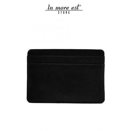 CARD HOLDER BLACK LEATHER PLAC METAL ARG LOGO SY