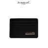 CARD HOLDER BLACK LEATHER PLAC METAL ARG LOGO SY