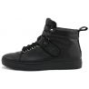 HIGH-TOP SNEAKERS BLACK CALF BLACK STAR STRAP