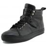 HIGH-TOP SNEAKERS BLACK CALF BLACK STAR STRAP