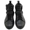 HIGH-TOP SNEAKERS BLACK CALF BLACK STAR STRAP