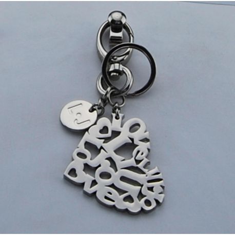 Portachiav Liu Jo key ring heart nikel