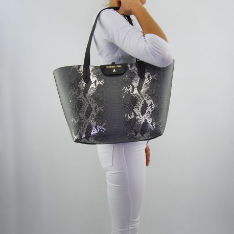 Bolsa de compras por Patrizia Pepe gris gris plata python