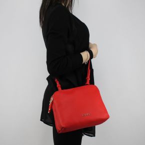 Bolso de hombro de Liu Jo Belleza de Doble Cremallera rojo N18130 E0037